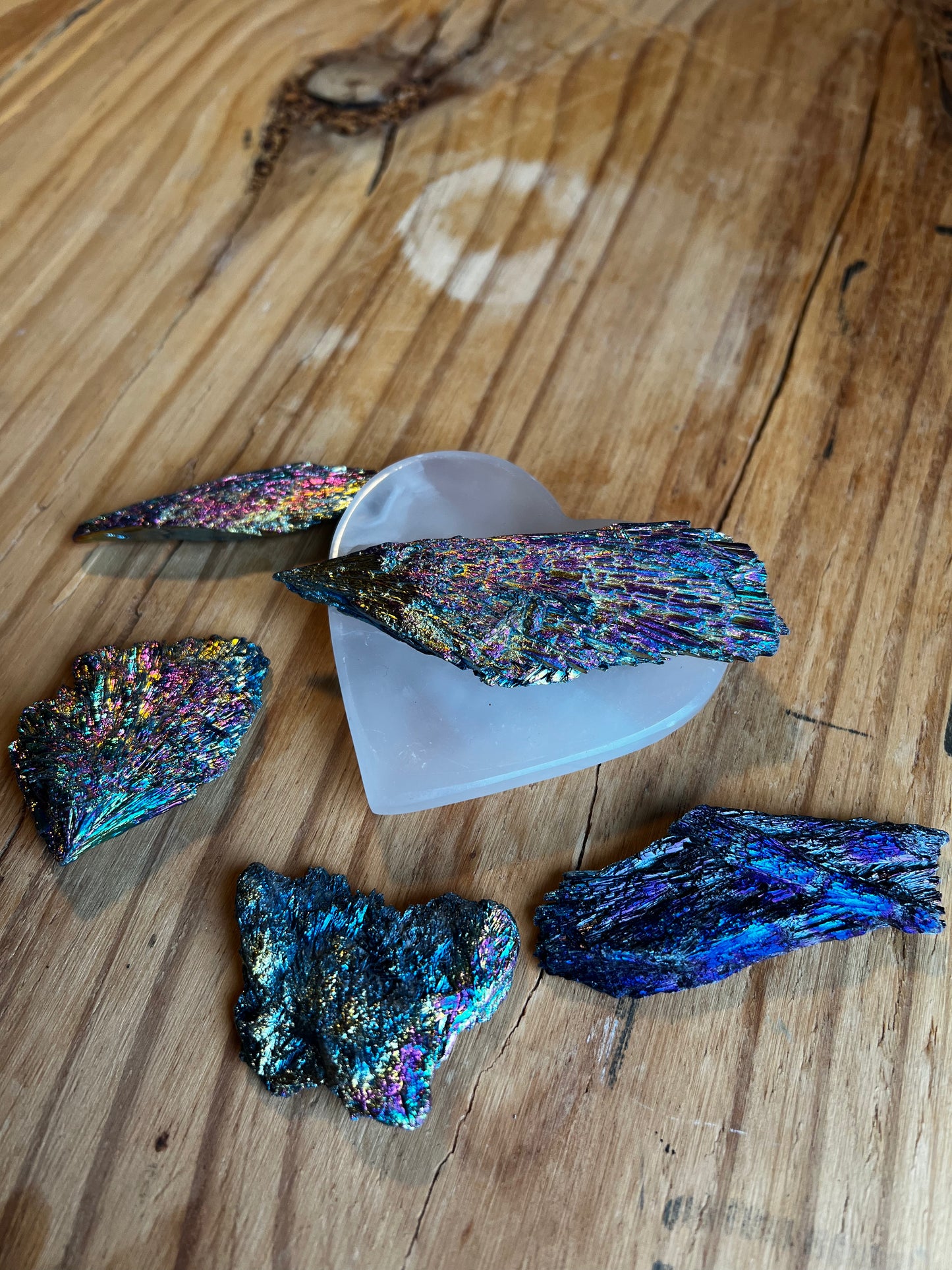 Raw Rainbow Kyanite Meditation Stones