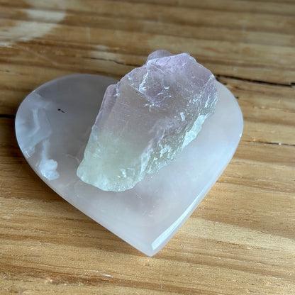 Pink Yellow Fluorite Meditation Stone (Clusters)
