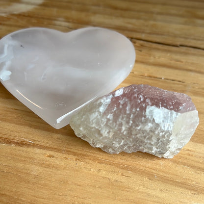Pink Yellow Fluorite Meditation Stone (Clusters)