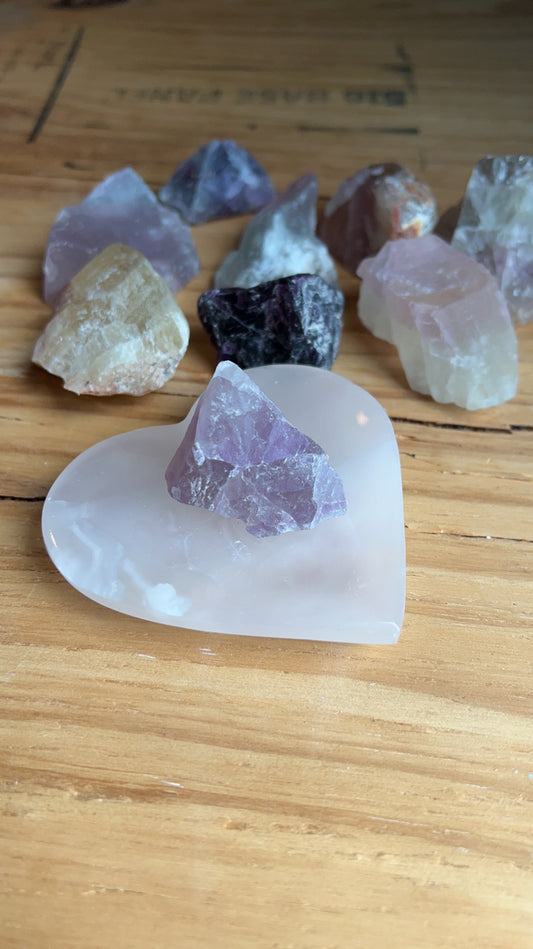 Purple Fluorite Meditation Stone (Cluster)